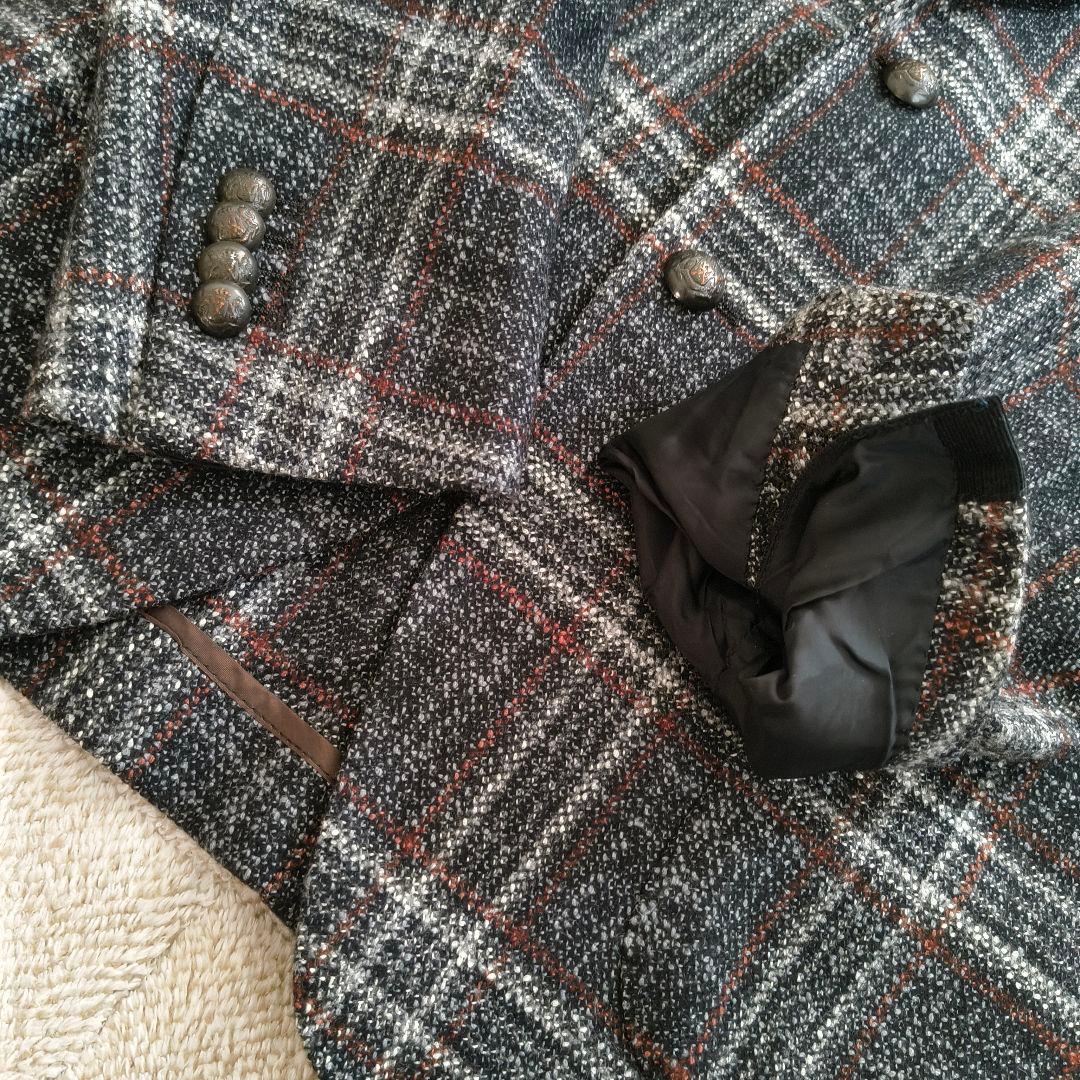 タリアトーレ モンテカルロ シルク混 テーラードジャケット チェック 48