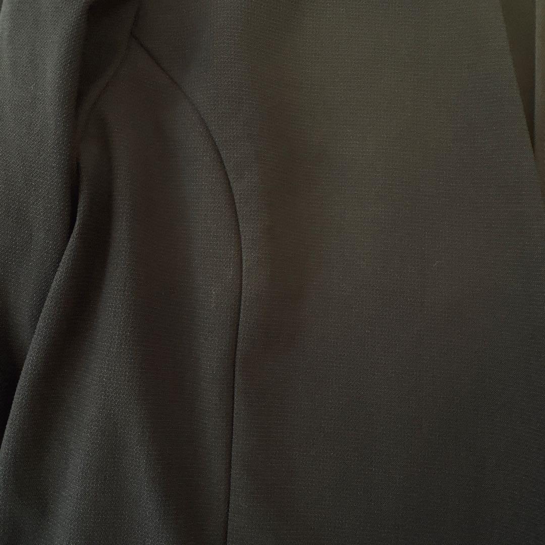 大きいサイズ13✨ケイミー ノーカラー スカートスーツ セットアップ 紺 伸縮性