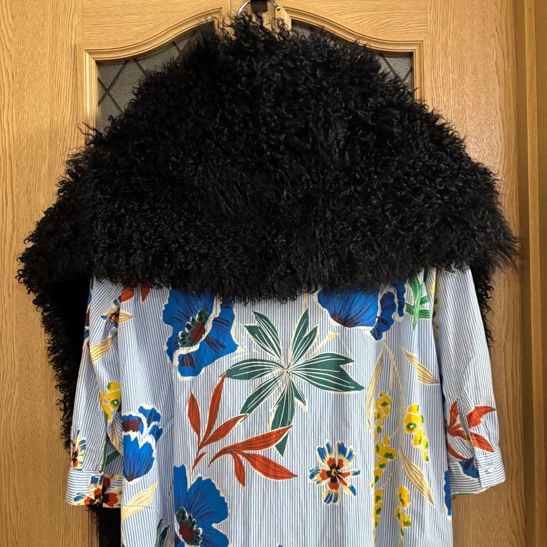 ❤️美品　チベットラムリアルファーショール ❤️