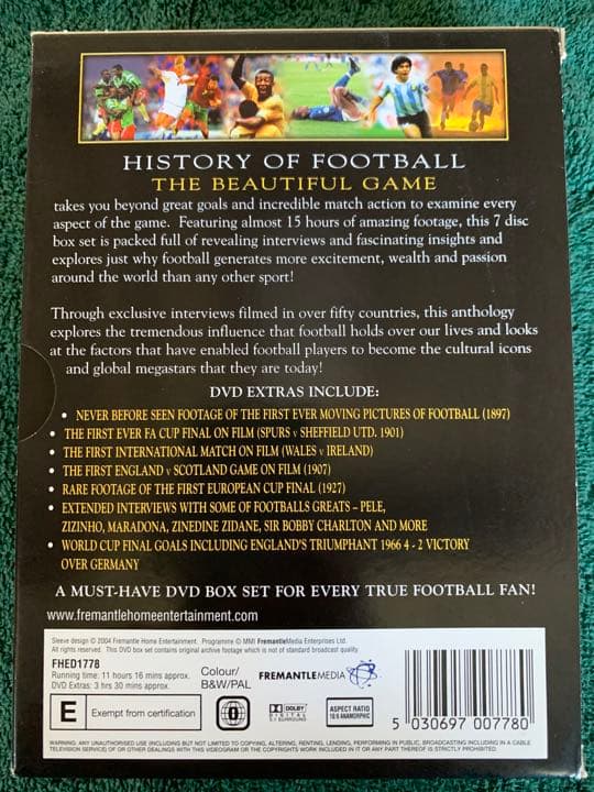 HISTORY OF FOOTBALL 14h30m 7枚 BOX SET