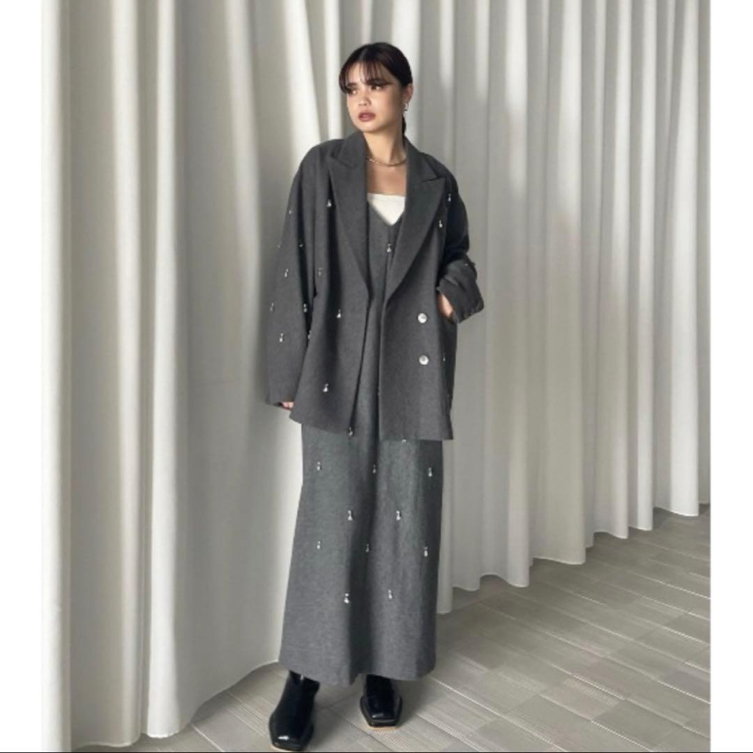 Ameri 新品未使用♡ UND ELSA BIJOU WOOL DRESS♡