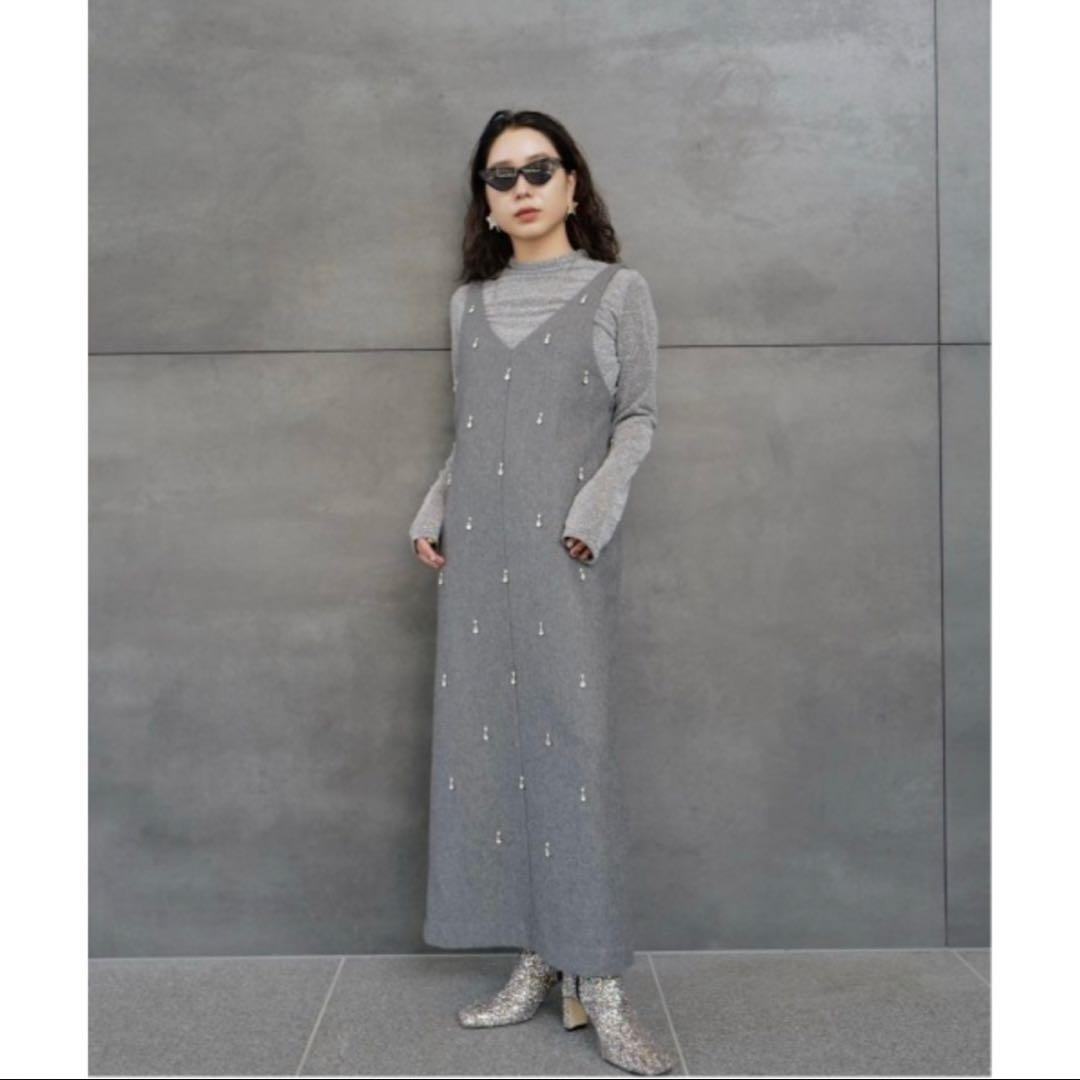 Ameri 新品未使用♡ UND ELSA BIJOU WOOL DRESS♡