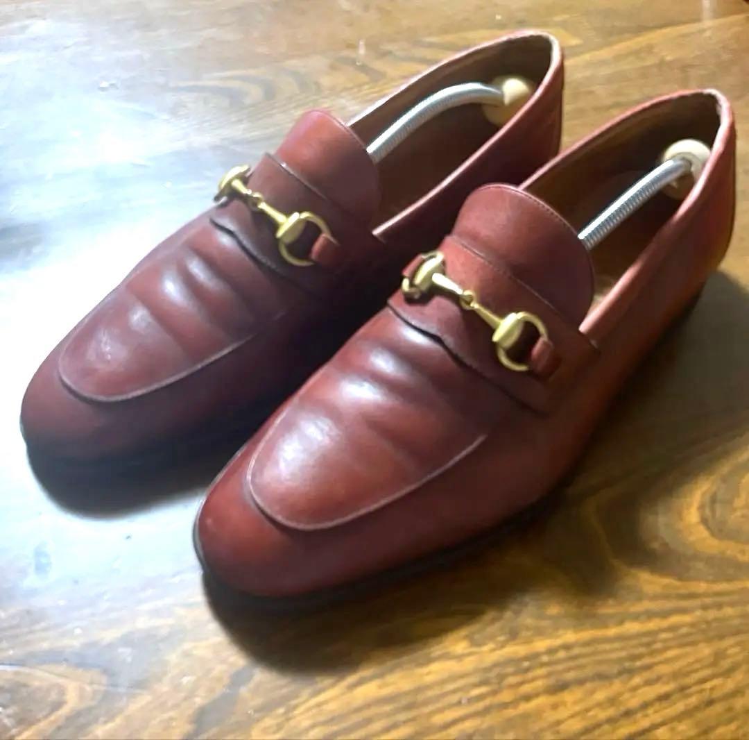 GUCCI ブラウン ローファー 28.5~29.0cm 45 E