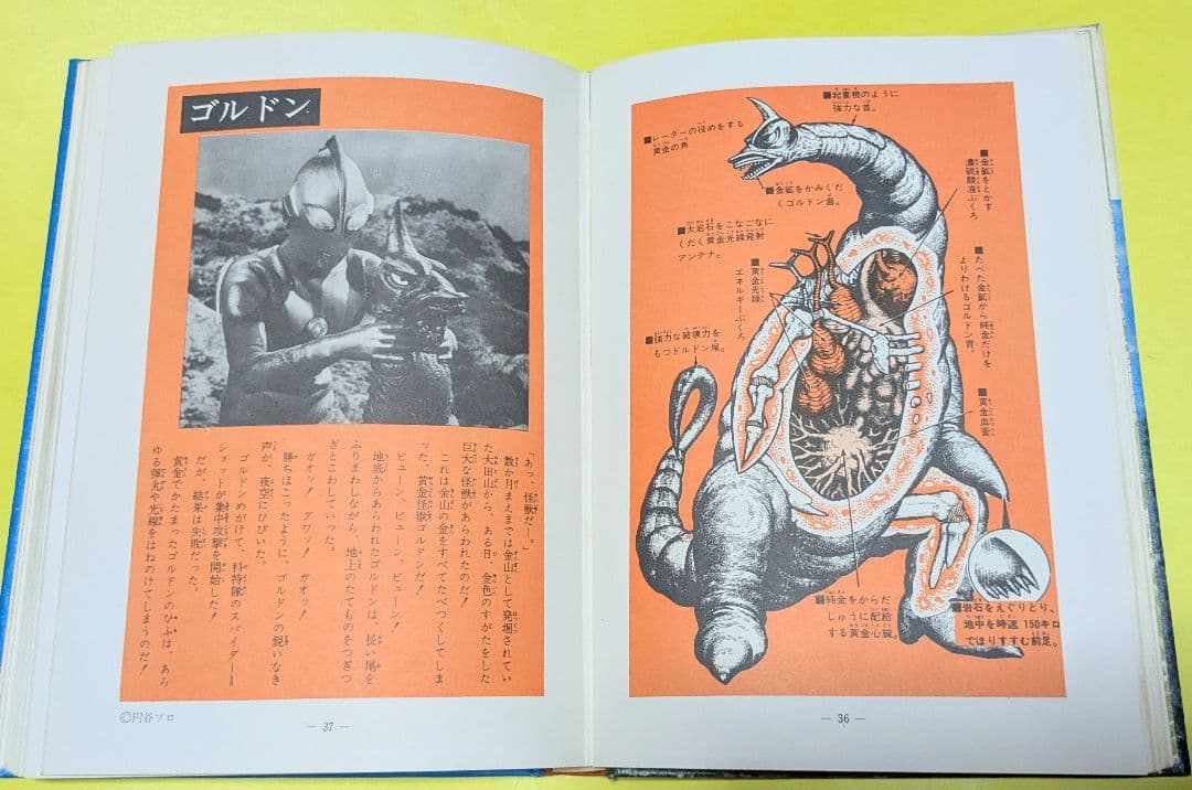 #ウルトラ 1970年19版 怪獣ウルトラ図鑑箱カバー付当時物