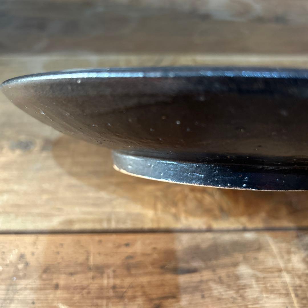 工房十鶴　ドクロ　お皿　7寸　やちむん　未使用