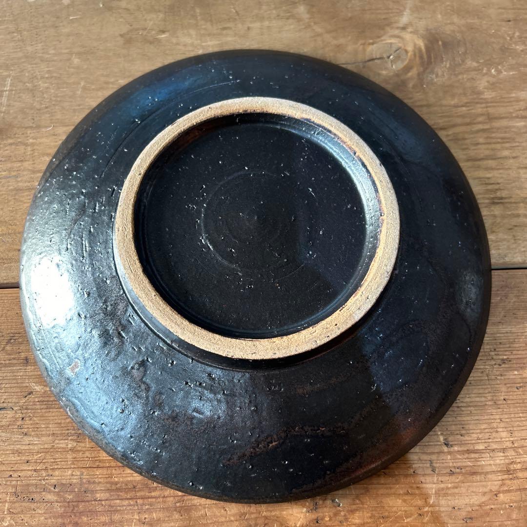 工房十鶴　ドクロ　お皿　7寸　やちむん　未使用