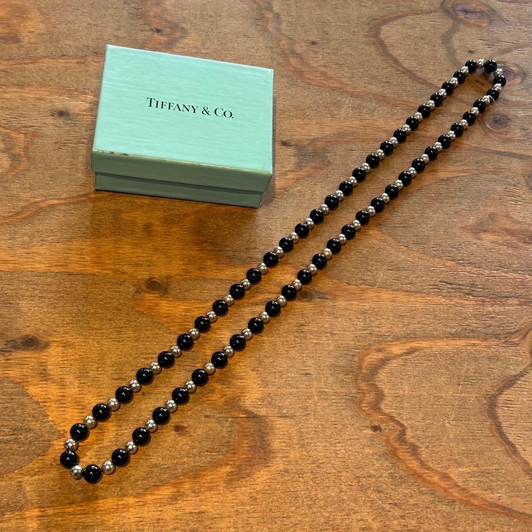 Tiffany & Co. オニキス シルバービーズ ネックレス　ティファニー