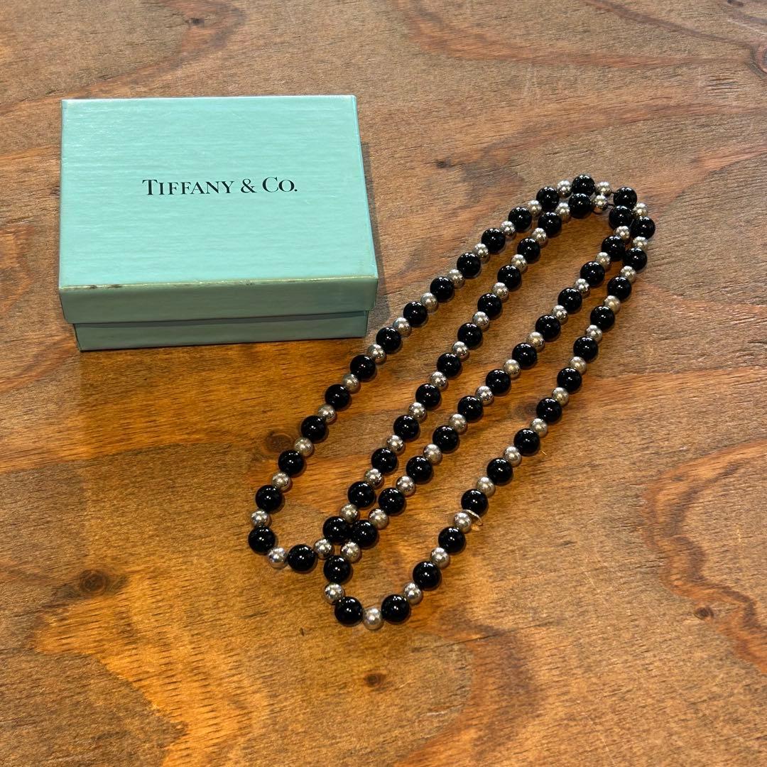 Tiffany & Co. オニキス シルバービーズ ネックレス　ティファニー