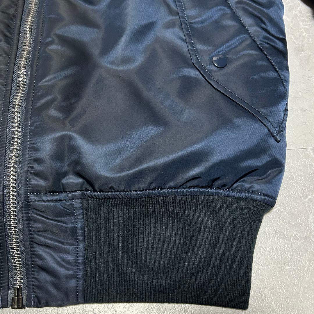 ☆新品級☆【ALPHA】MA-1 フライトジャケット ネイビー 赤タグ付き L