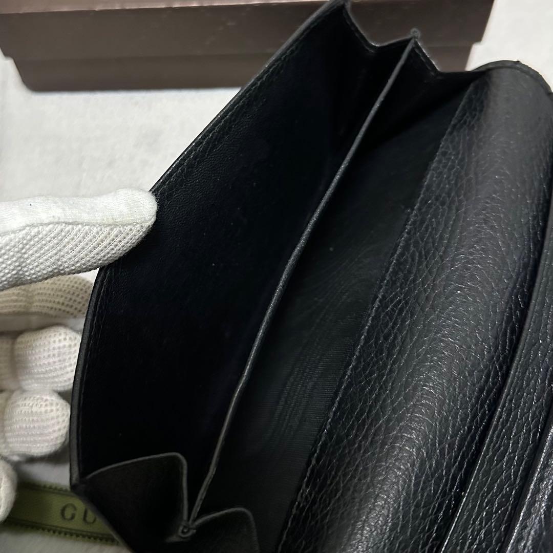 GUCCI グッチ　長財布　スタッズ　インターロッキング　GG ブラック
