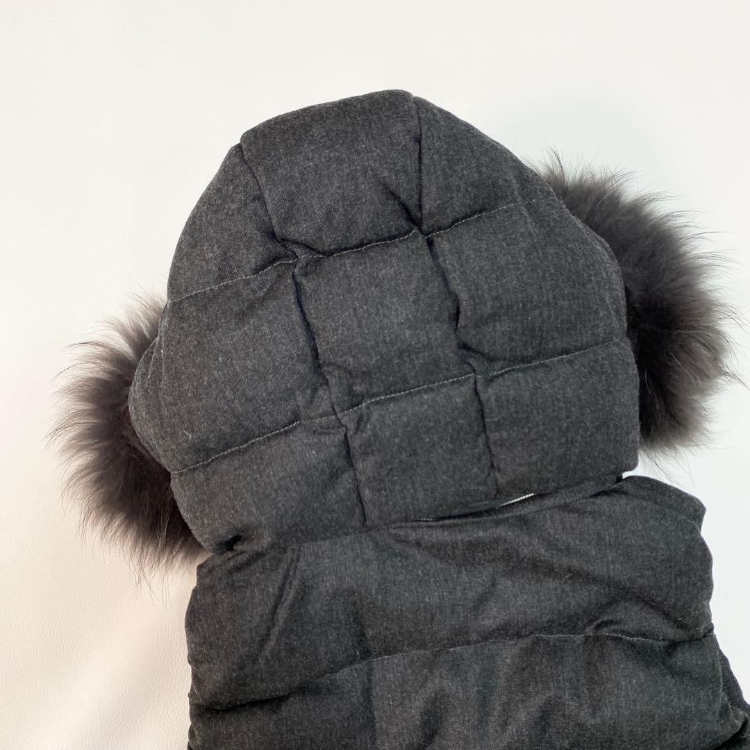 タトラス　 LUSERA ダウンベスト　ラクーンファー3way フード取り外し可