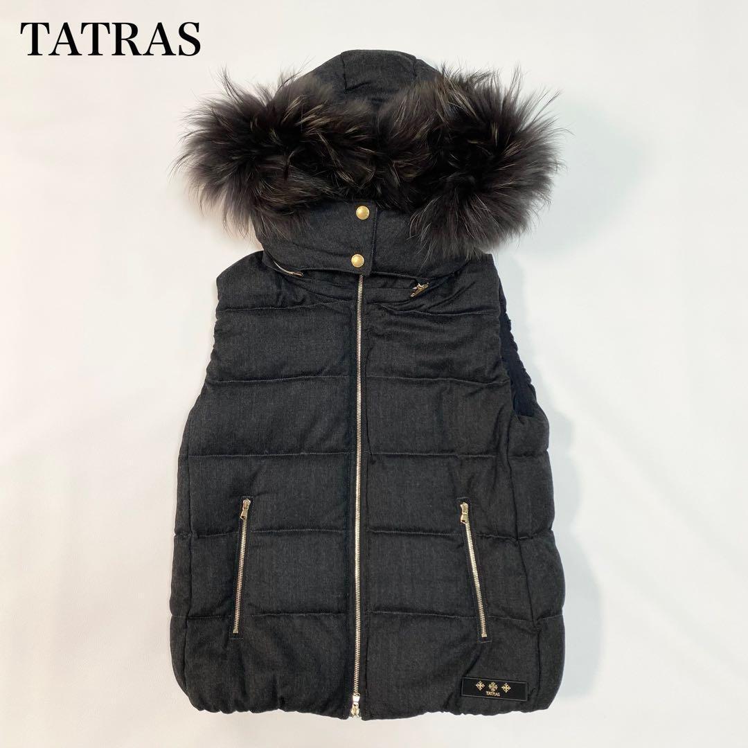タトラス　 LUSERA ダウンベスト　ラクーンファー3way フード取り外し可