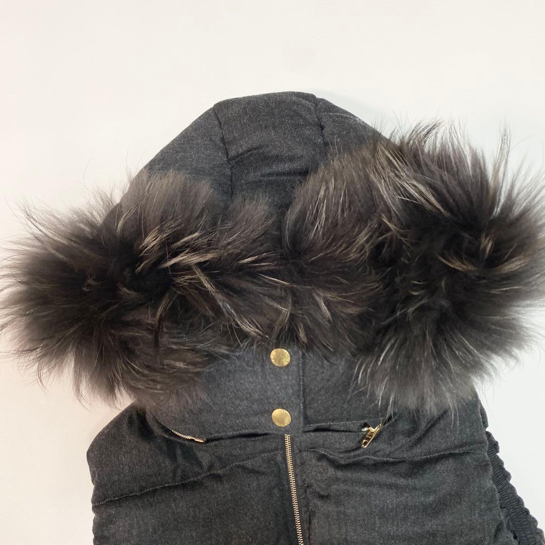 タトラス　 LUSERA ダウンベスト　ラクーンファー3way フード取り外し可