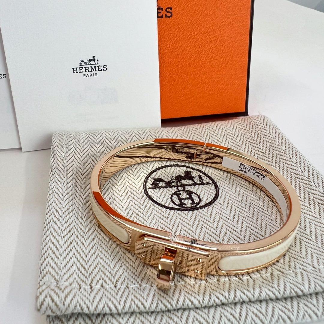 新品未使用 HERMES エルメス ミニクリックケリー PM クリーム PG金具