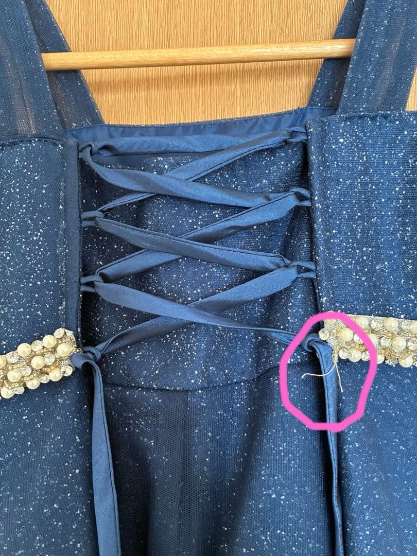 ANNABELLE アナベル　ネイビーグリッターキッズドレス　100〜130