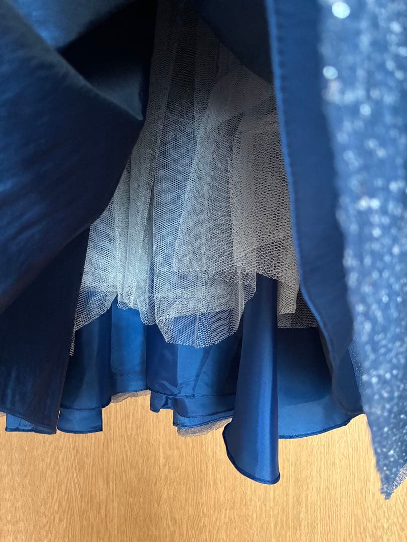 ANNABELLE アナベル　ネイビーグリッターキッズドレス　100〜130