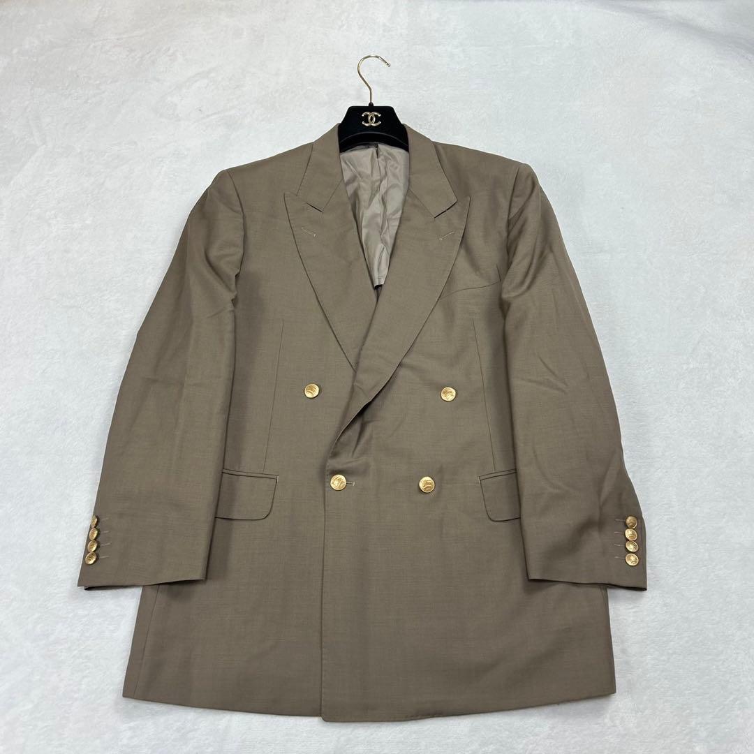 I284 XL バーバリー モヘア混 スーツ上下 ベージュ メンズ