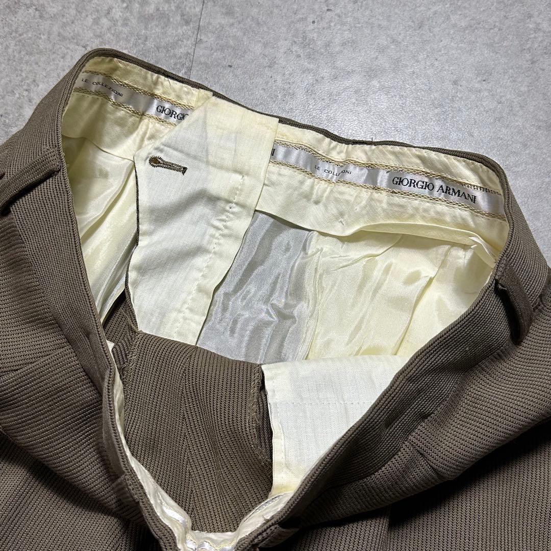 90s 美品 Giorgio Armani ウール ベージュ ストライプ