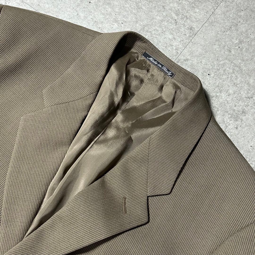 90s 美品 Giorgio Armani ウール ベージュ ストライプ