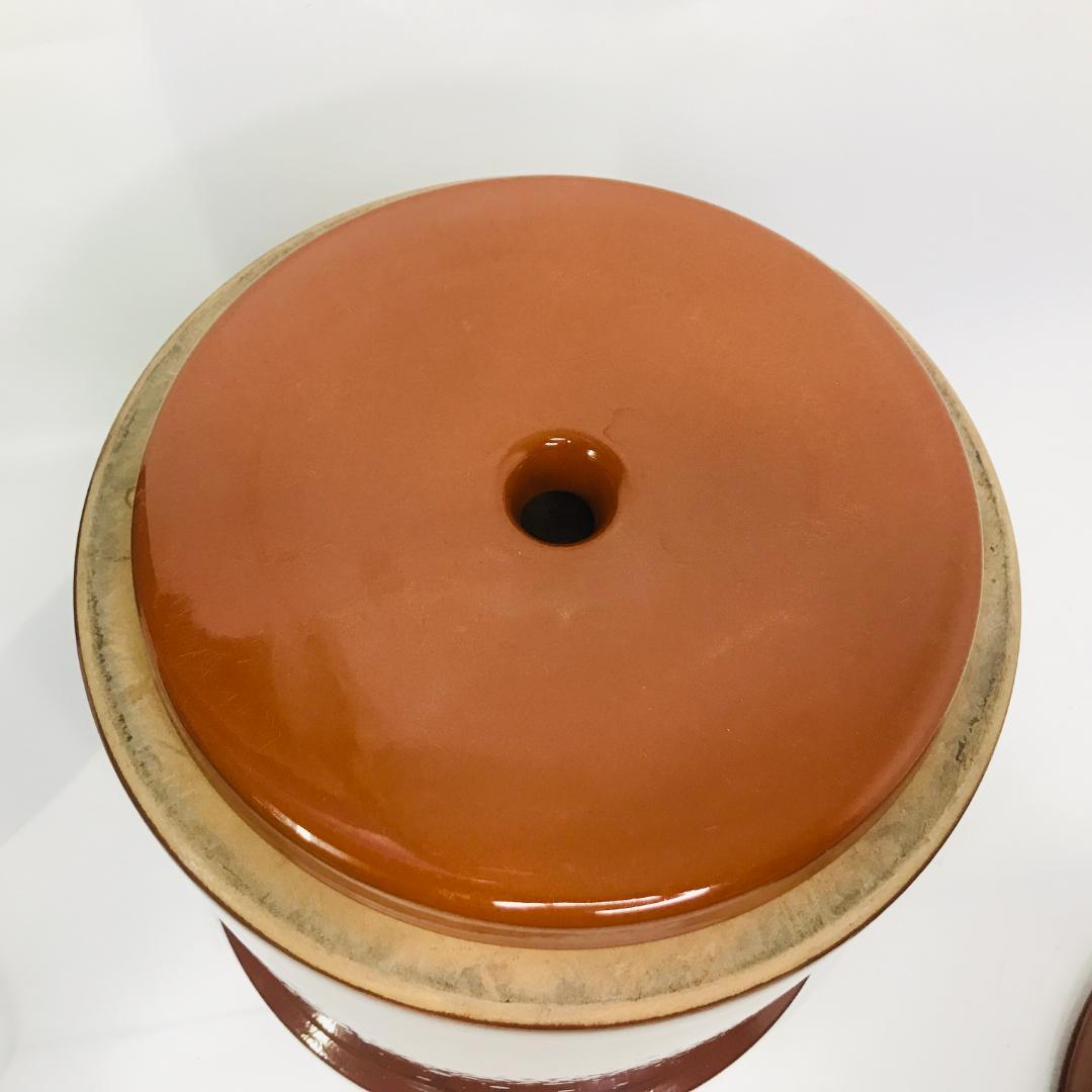 【匿名配送、送料無料】 常滑焼　久松窯　オトシ蓋（重石）付　切立8号