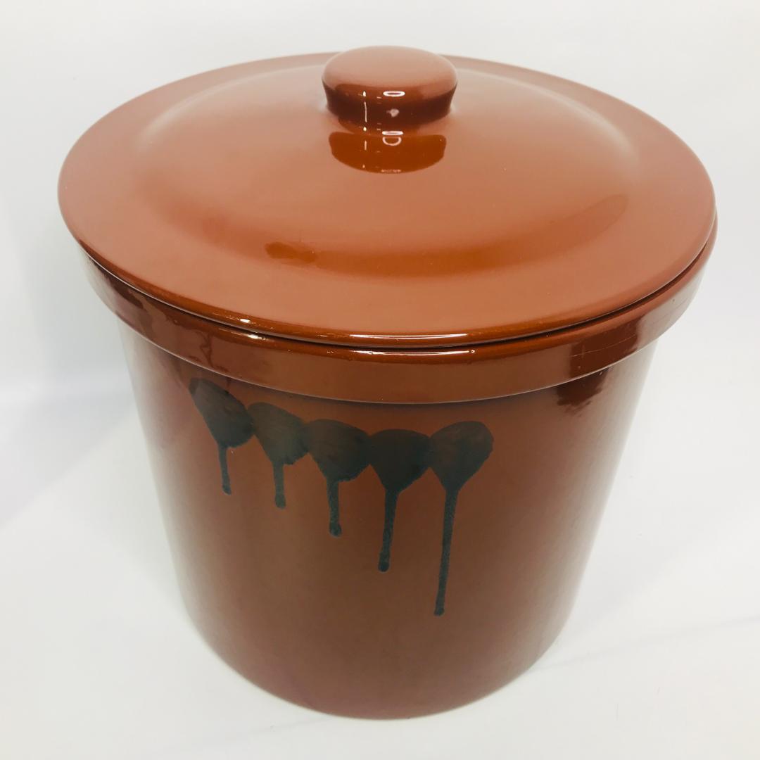 【匿名配送、送料無料】 常滑焼　久松窯　オトシ蓋（重石）付　切立8号