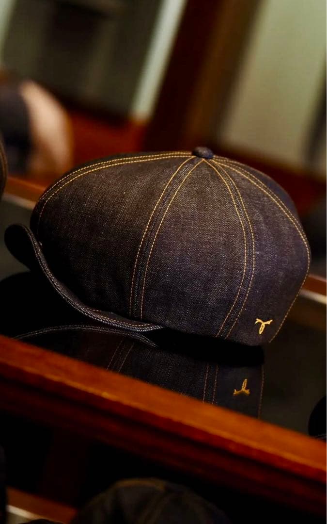 THREE KINGDOMSOVERALLS デニム インディゴ キャスケット