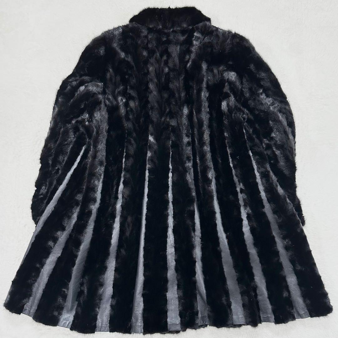 SAGAMINK サガミンク 銀サガ jindo ショールカラー ミンク コート