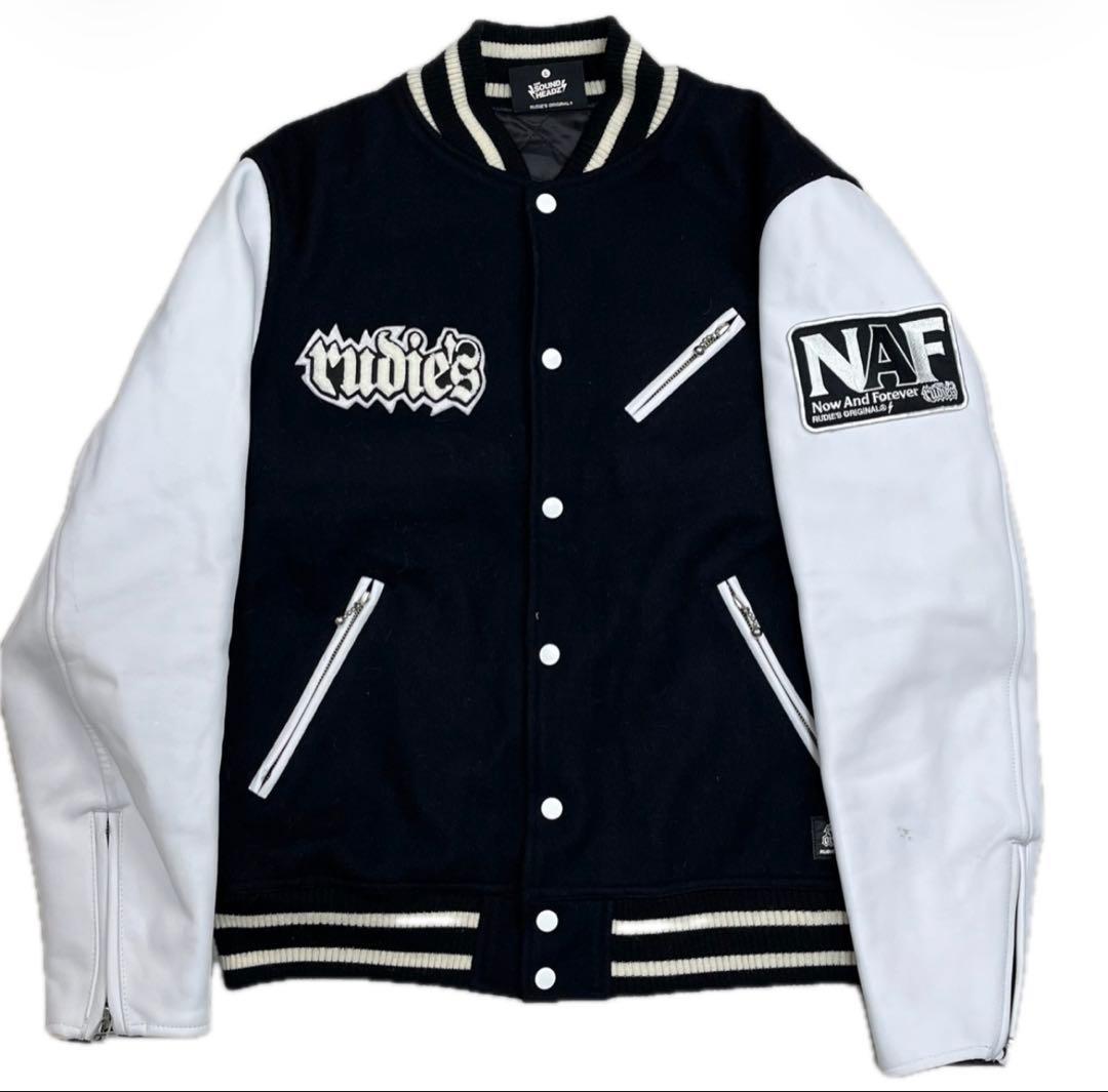 Rudies ルーディーズ　スタジャン　モノトーン　レザー　ウール