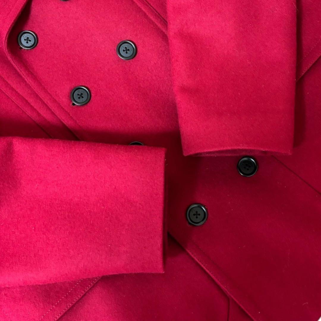 【美品】PSポールスミスPaul Smith★カシミヤ★花柄★Pコート M 赤