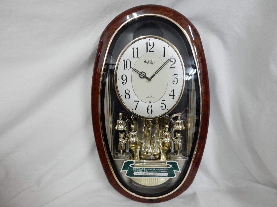 【未使用】リズム時計工業 壁掛からくり時計 スモールワールドメネット3