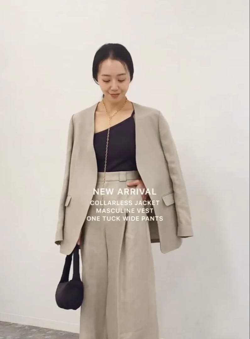 Plage ノーカラージャケット 38