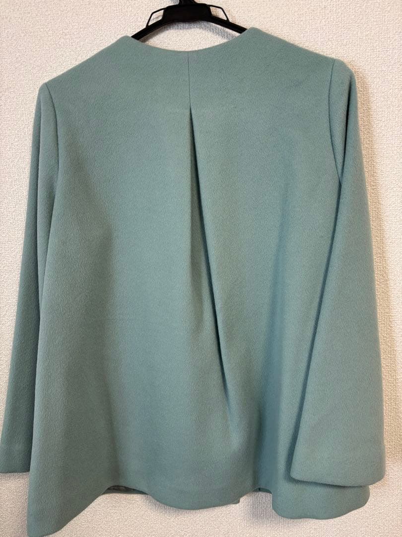 SHIPS ノーカラーショートコート　L