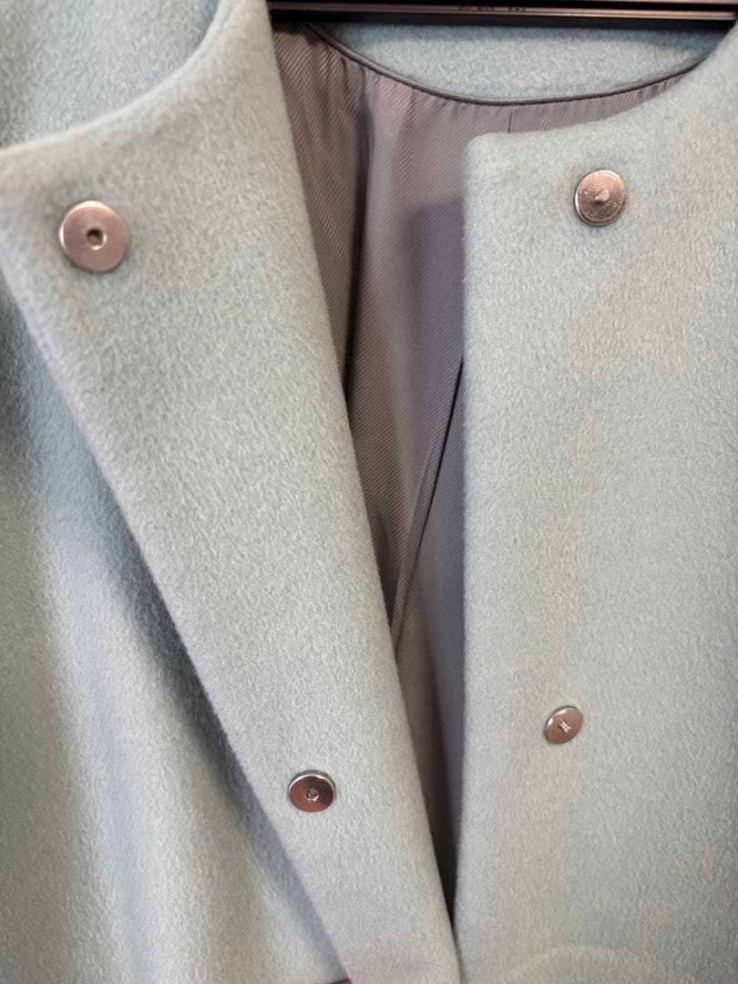 SHIPS ノーカラーショートコート　L