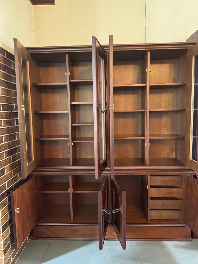 高級木製本棚　飾り棚 アンティーク　ヴィンテージ