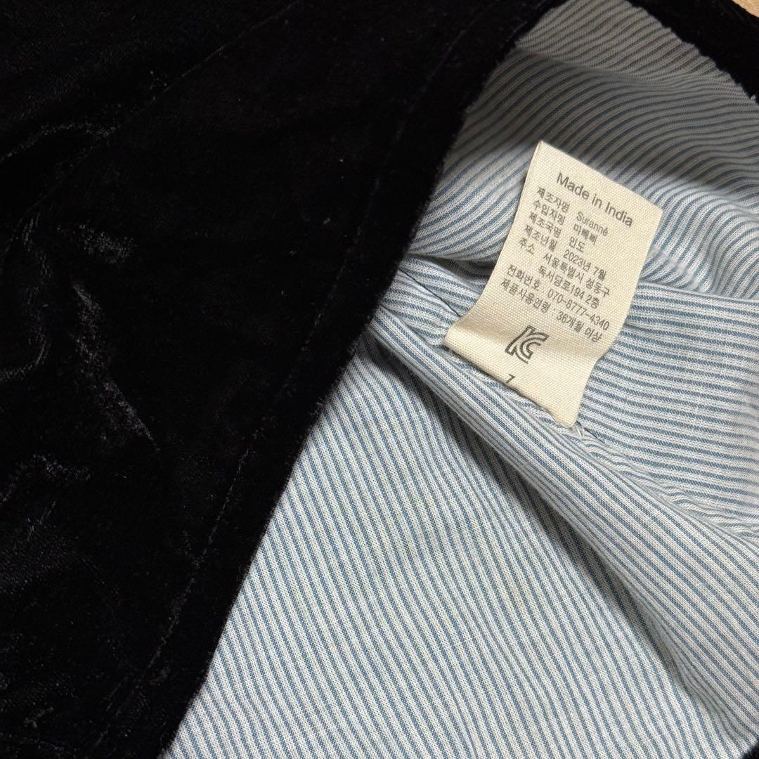 ワンピース bonjour diary Black velvet dress 4y