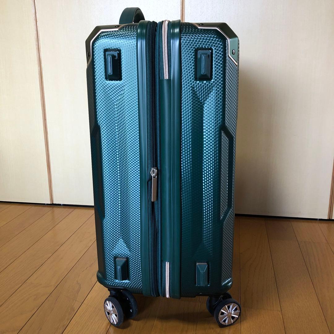こ*ろ様 ダークグリーン 中型キャリーケース TSAロック付き