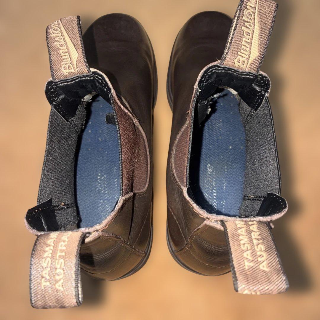 ブランドストーンサイドゴアブーツ茶24.5cm