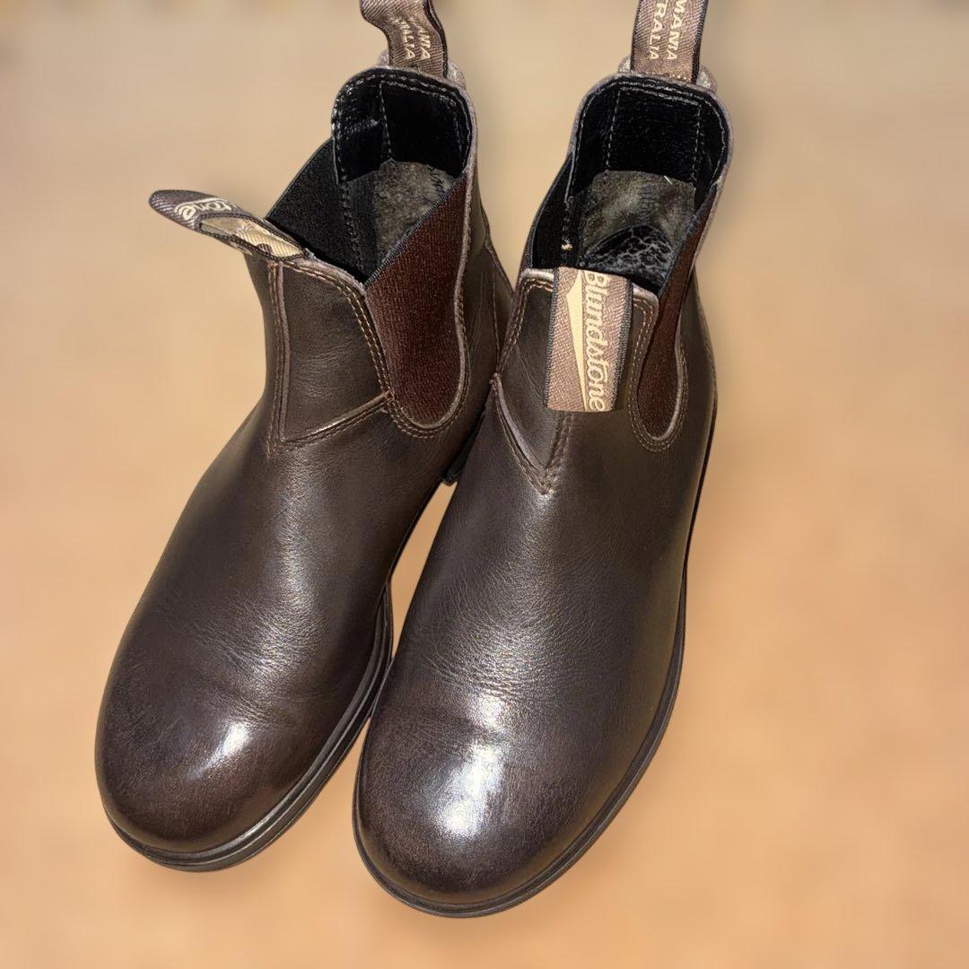 ブランドストーンサイドゴアブーツ茶24.5cm