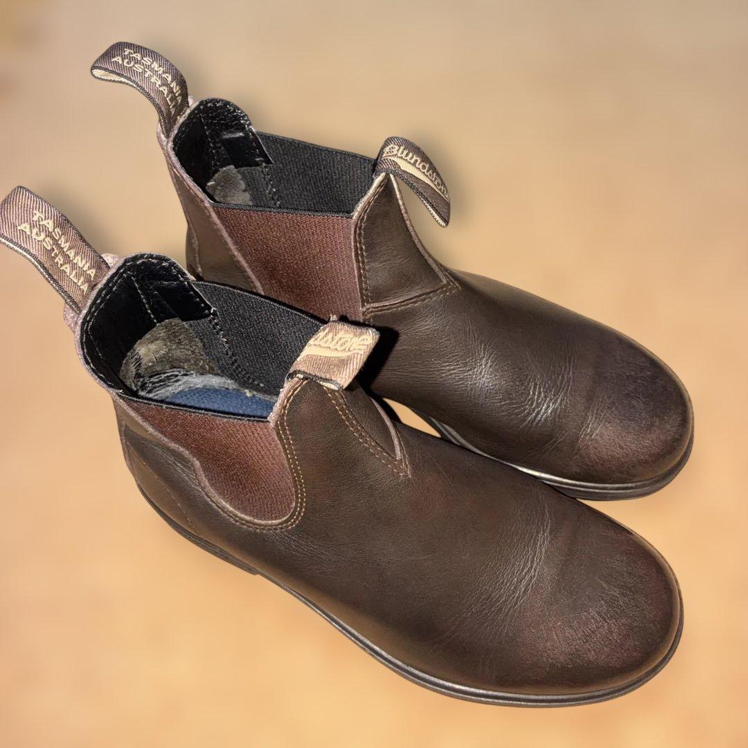 ブランドストーンサイドゴアブーツ茶24.5cm