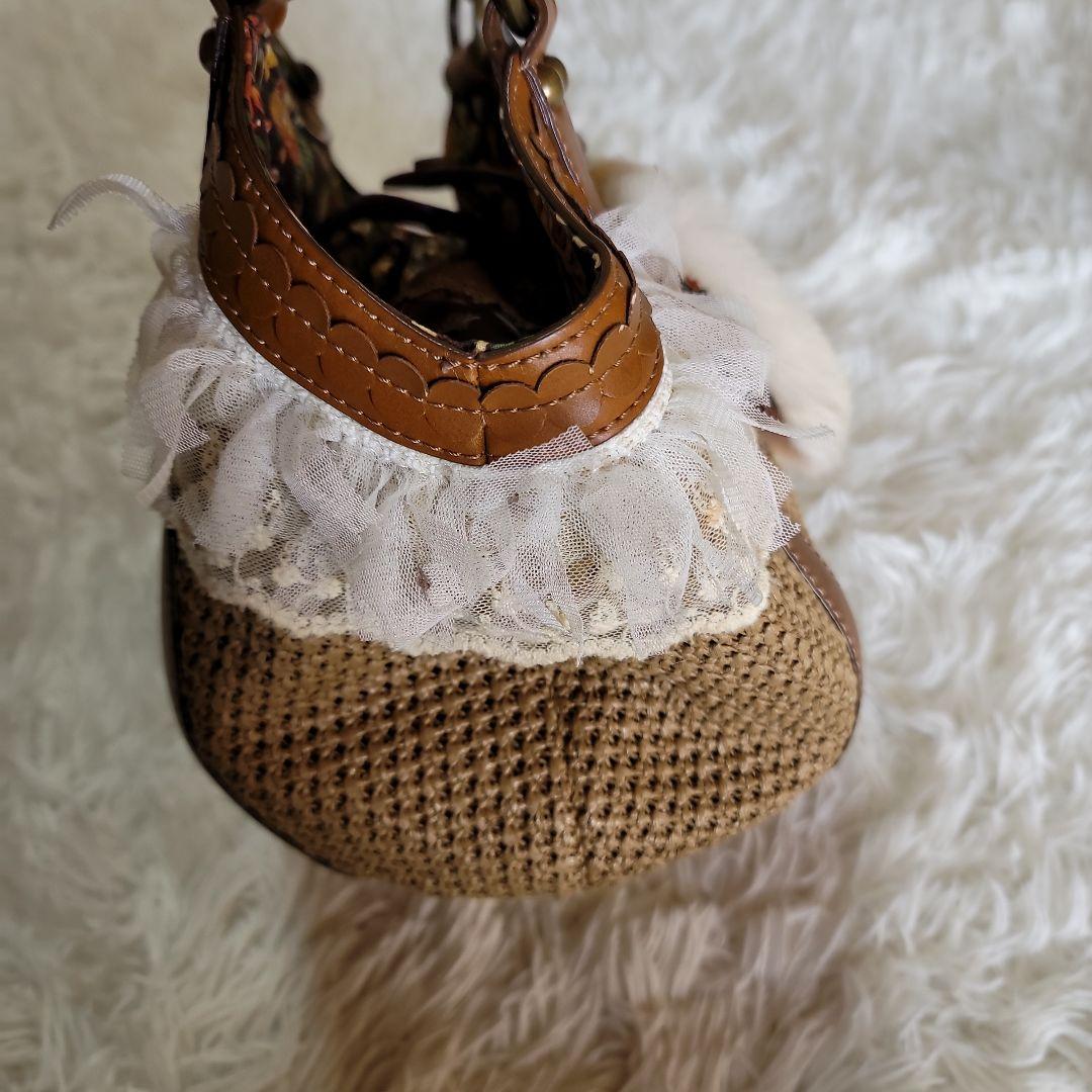 00s fairy grunge bag y2k レース ファー 異素材