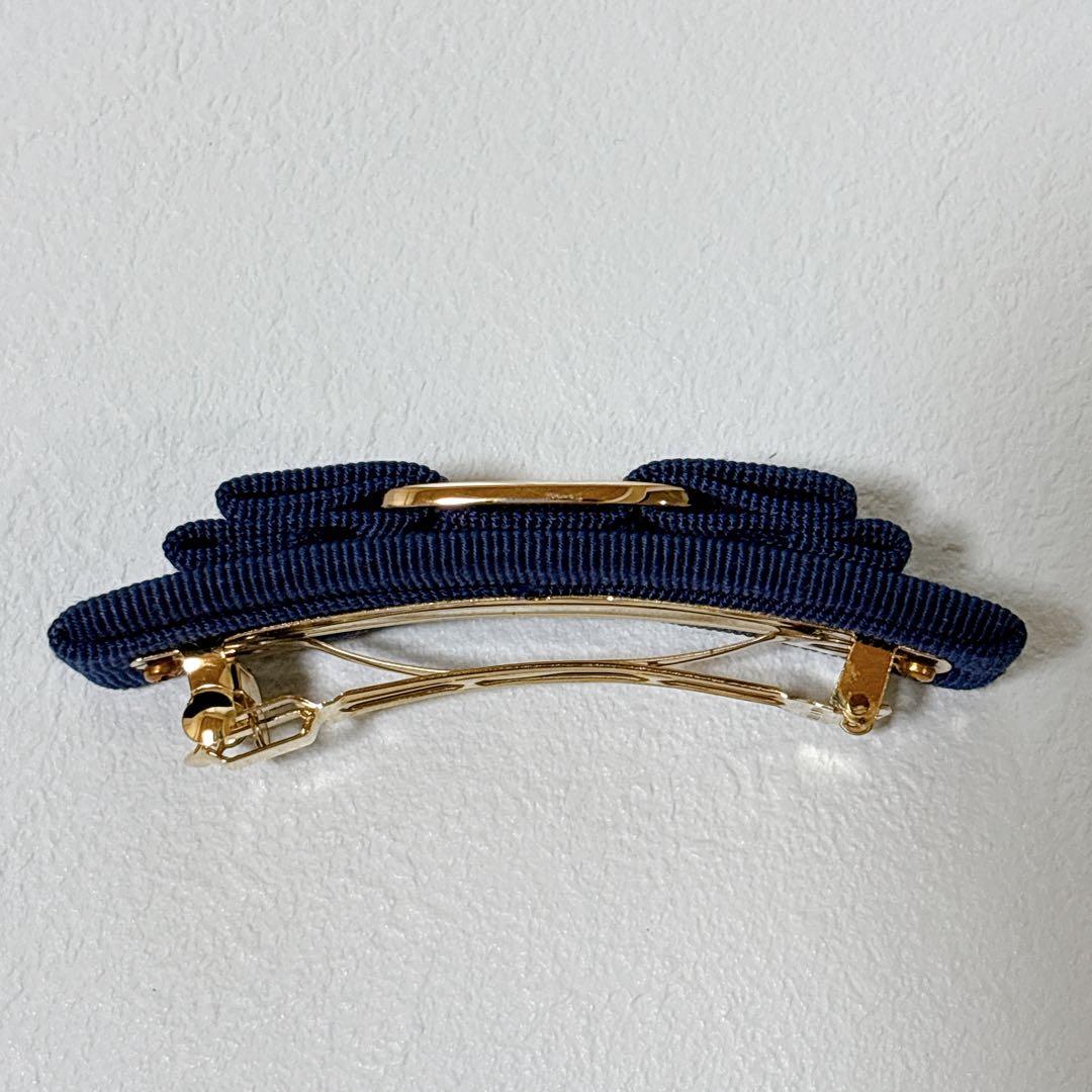 サルヴァトーレフェラガモ ヴァラリボン バレッタ ゴールド ブルー