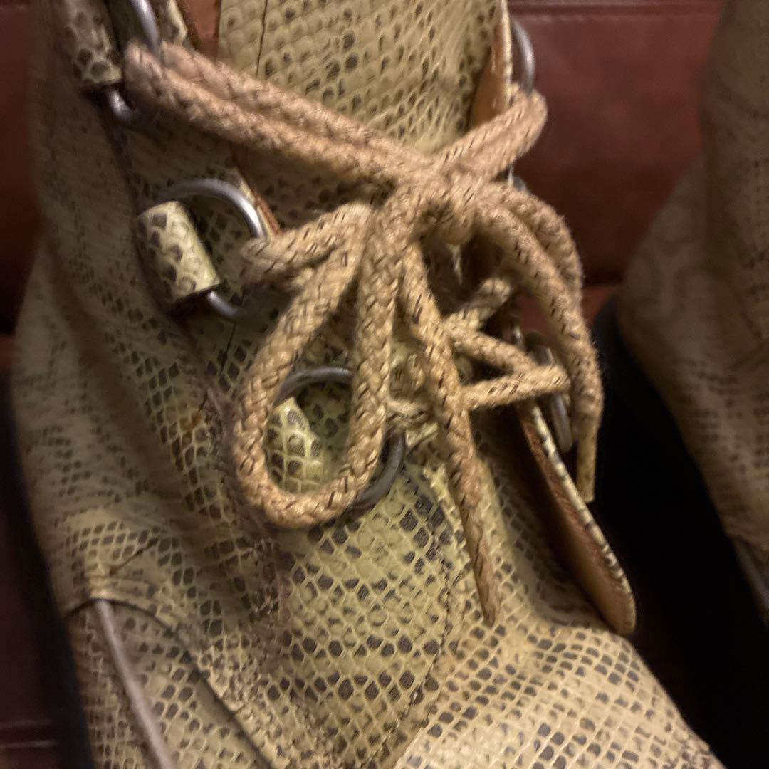 smoky doggy希少ECOXラバーソールパイソン蛇柄UK9