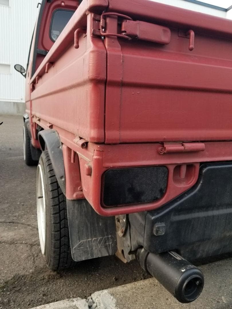 ブラックダブルインナーサイレンサースバル サンバー社外マフラー エキパイ1.0m