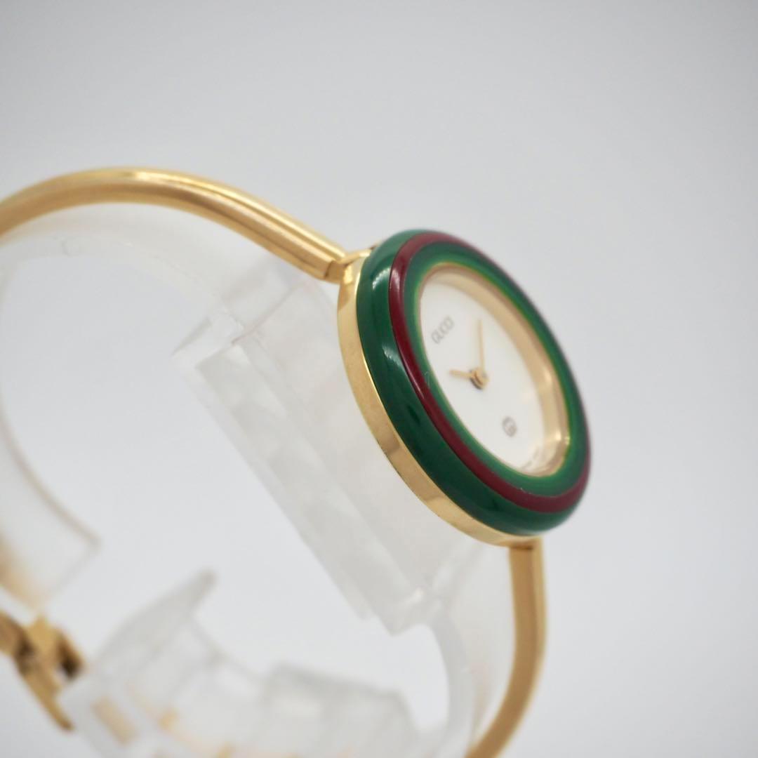 617 稼働【完備品】GUCCI　時計　チェンジベゼル　シェリーライン　箱付き