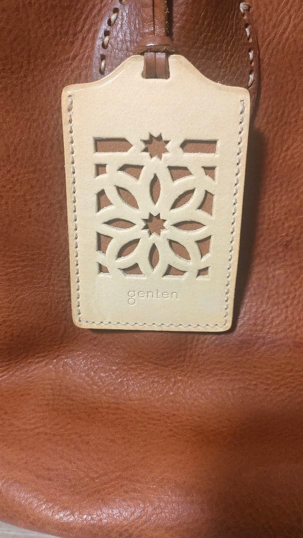 【genten】本革レザー★トートバッグ ブラウン