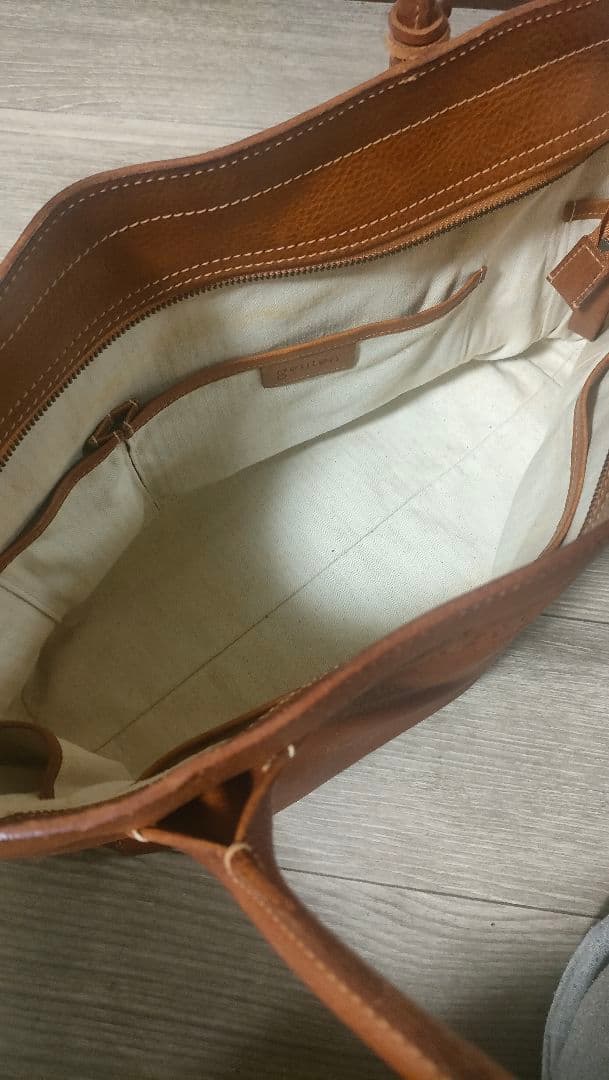 【genten】本革レザー★トートバッグ ブラウン