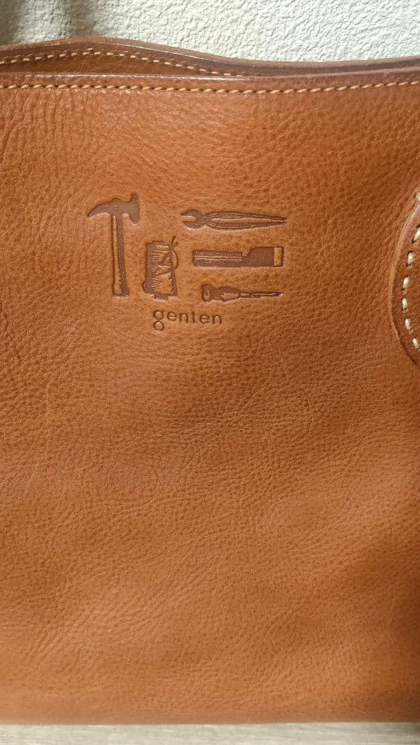 【genten】本革レザー★トートバッグ ブラウン