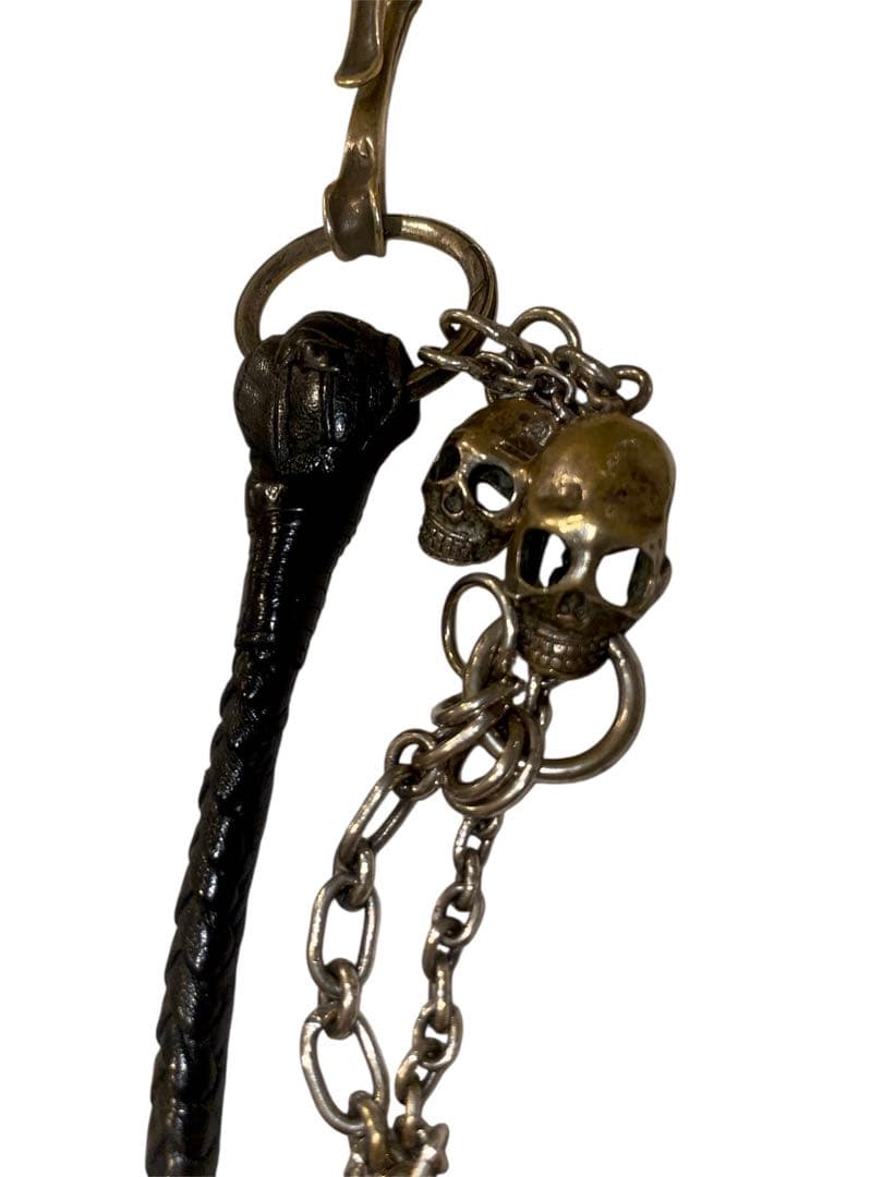 【Kmrii】初期 Skull × Leather Wallet Chain