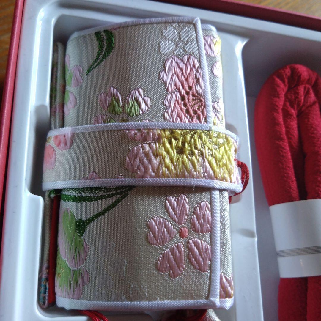 上質美品★１回使用★七歳★七五三小物セット 赤と白※草履スレあり