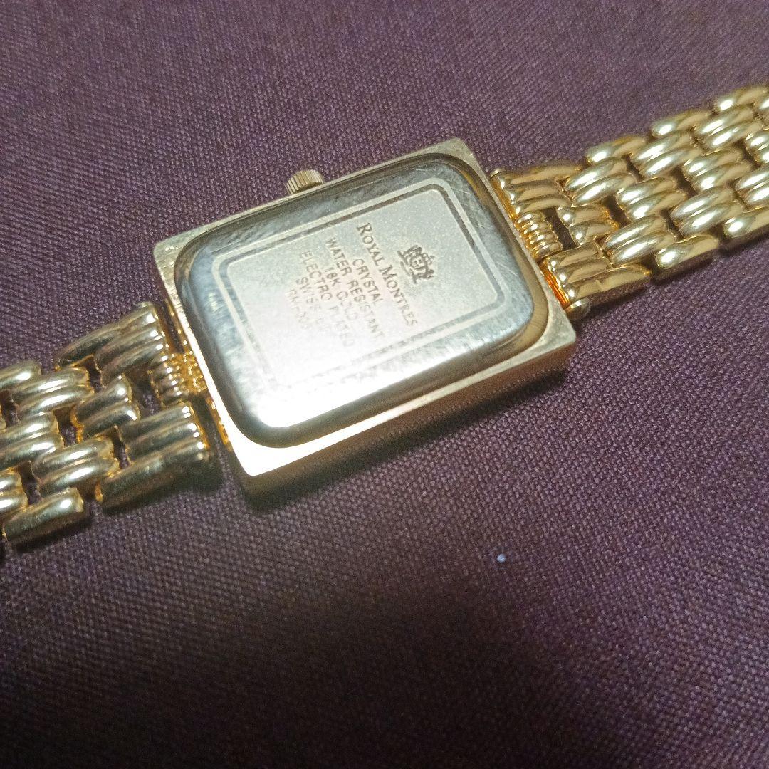 ロイヤルモントレス　ゴールド 長方形ケース 腕時計